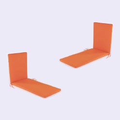 Coussin de chaise longue standard orange - lot de 2 2