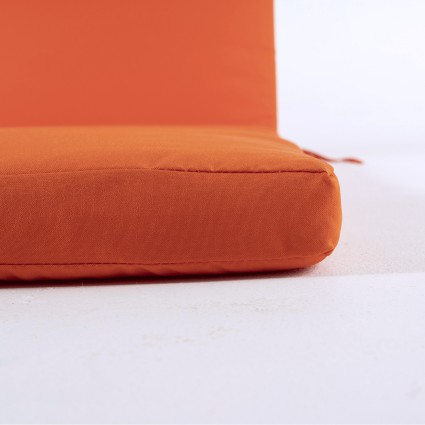 pack de 4 almofadas laranja para espreguicadeira ao ar livre Repelente de agua Removivel Tamanho 196x60x5 cm