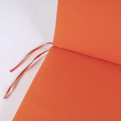 pack de 4 almofadas laranja para espreguicadeira ao ar livre Repelente de agua Removivel Tamanho 196x60x5 cm