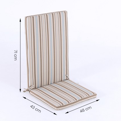 Cojin posiciones para jardin lux estampado rayas - Pack 6 unidades