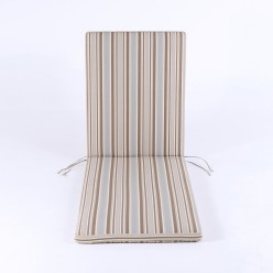 Coussin de chaise longue de jardin lux imprime raye 2