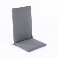 Almofada reclinável para cadeira de jardim cor lux antracite Hidro-repelente e removível Tamanho 114x48x5 cm