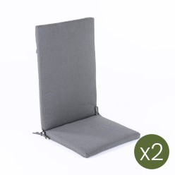 Cojin posiciones para jardin lux antracita - Pack 2 unidades
