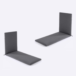 Coussin pour chaise longue lux anthracite - Pack 2 unites 2