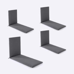 Coussin pour chaise longue lux anthracite - Pack 4 unites 2