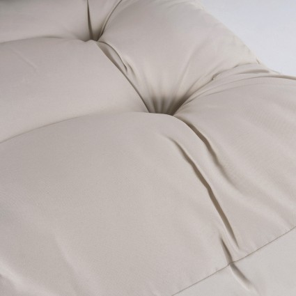 pack de 2 almofadas para paletes cor creme Almofada de assento 80x120x16 cm y almofada do encosto 42x120x16 cm a prova d'agua