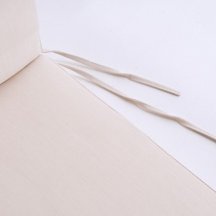 pack de 2 almofadas para espreguicadeira lux ao ar livre cor creme Hidro-repelente e removivel Tamanho 196x60x5 cm