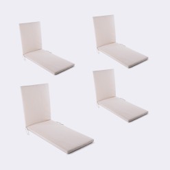 Coussin de bain de soleil exterieur Lux cream - Pack 4 unites 2