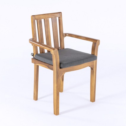 Coussin d'assise d'exterieur Gris olefine