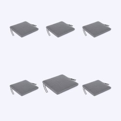 Pack 6 almofadas para cadeiras de jardim Olefinas cor cinza Nao perde a cor Removivel Tamanho 44x44x5 cm 2