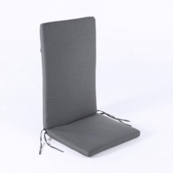 Almofada de olefina reclinável para cadeira de jardim cor cinza Não perde a cor Removível Tamanho 114x48x5 cm