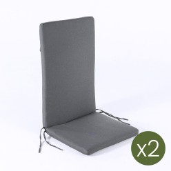 Coussin pour positions exterieures Olefin gris - Pack 2 unites