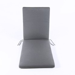 Almofada espreguicadeira cinza olefina Nao perde a cor Removivel Tamanho 196x60x5 cm 2