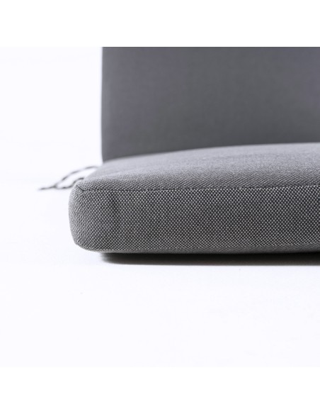 pack de 2 almofadas para espreguicadeira exterior Olefina cor cinza Nao perde a cor Removivel Tamanho 196x60x5 cm