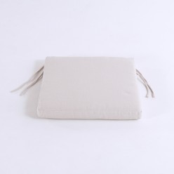 Almofada de olefina em cor natural para cadeira de jardim Nao perde a cor Removivel Tamanho 44x44x5 cm 2