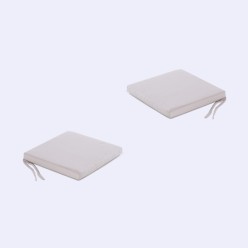 Pack 2 almofadas para cadeiras de jardim olefinas em cor natural Nao perde a cor Removivel Tamanho 44x44x5 cm 2