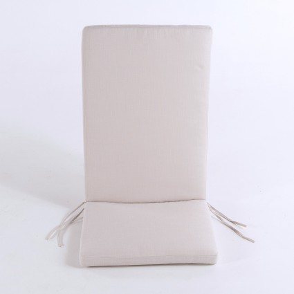 pack de 6 almofadas para cadeira reclinavel de olefina para jardim em cor natural Nao perde a cor Removivel Tamanho 114x48x5 cm