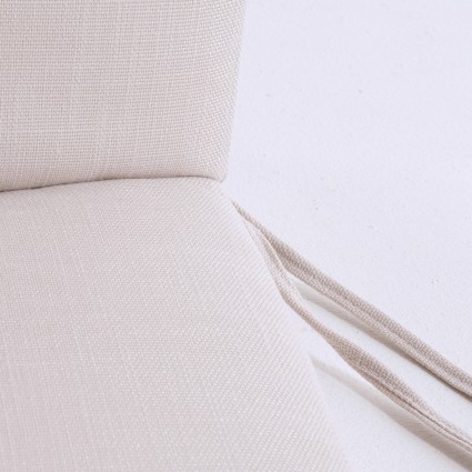 pack de 6 almofadas para cadeira reclinavel de olefina para jardim em cor natural Nao perde a cor Removivel Tamanho 114x48x5 cm