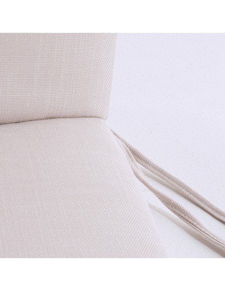 pack de 6 almofadas para cadeira reclinavel de olefina para jardim em cor natural Nao perde a cor Removivel Tamanho 114x48x5 cm