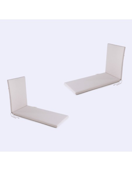 Cojin tumbona para jardin Olefin crudo - Pack 2 unidades