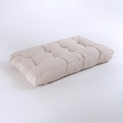 Almofada de assento para palete cor Lux Cream Repelente de agua Tamanho 80x120x16 cm