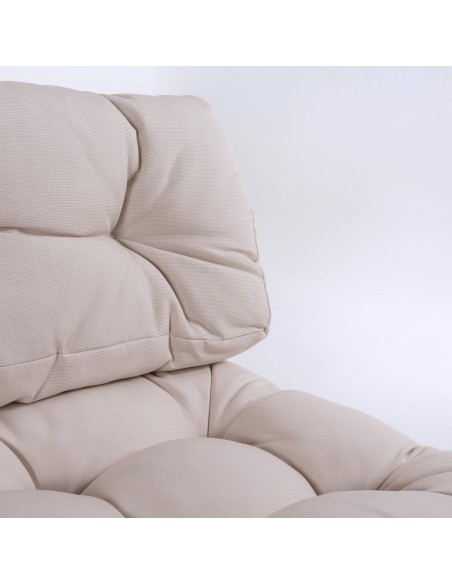 Cojines de palets asiento y respaldo  Lux crema - Pack 2 unidades