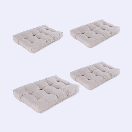 Coussin d'assise pour palette Olefin brut - Pack 4 unites