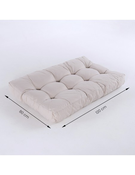 Coussin d'assise pour palette Olefin brut - Pack 4 unites