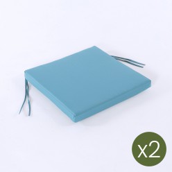 Coussin d'exterieur standard turquoise - Pack 2 unites