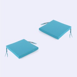 Coussin d'exterieur standard turquoise - Pack 2 unites 2