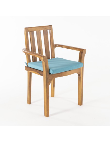 Cojin de exterior estandar turquesa - Pack 6 unidades