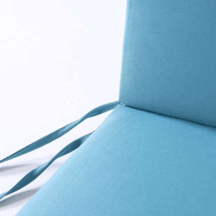 Almofada reclinavel turquesa para cadeira de jardim Hidro-repelente e removivel Tamanho 114x48x5 cm