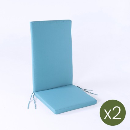 Coussin de position de jardin standard turquoise - Pack 2 unites