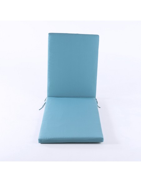 Coussin de chaise longue de jardin standard turquoise