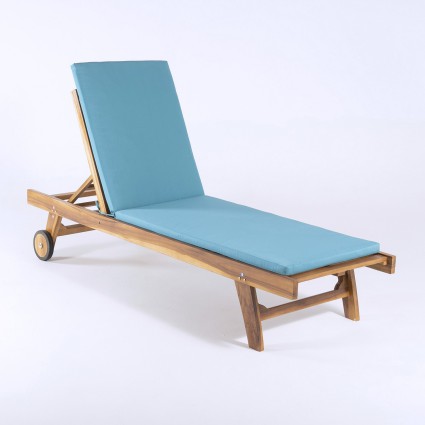 Coussin de chaise longue de jardin standard turquoise