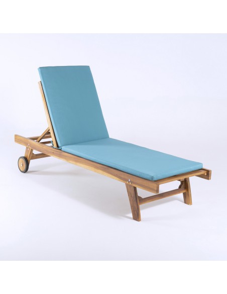 Coussin de chaise longue de jardin standard turquoise