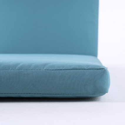 Coussin de chaise longue de jardin standard turquoise - paquet de 2