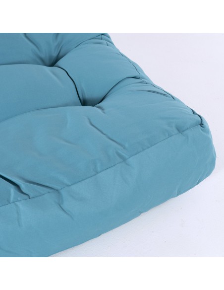 Cojin asiento para palet turquesa - Pack 2 unidades
