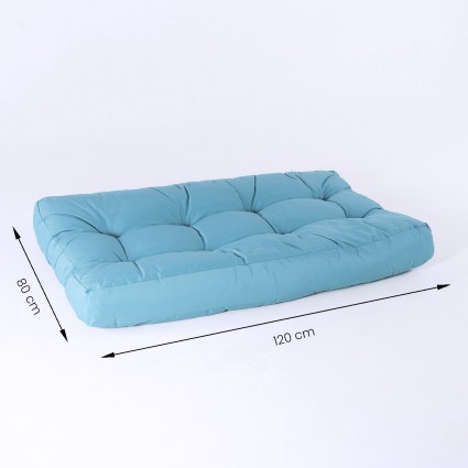 Cojin asiento para palet turquesa - Pack 2 unidades
