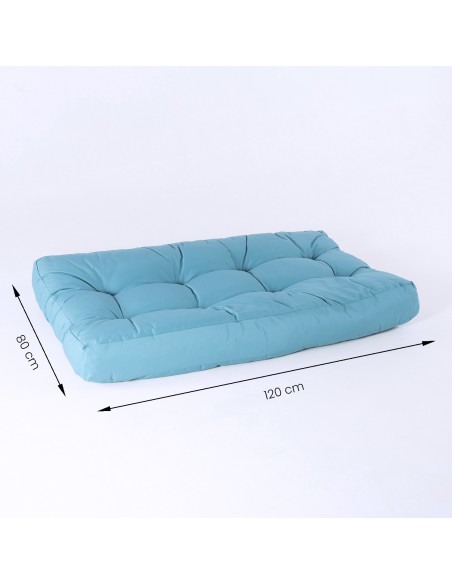 Cojin asiento para palet turquesa - Pack 2 unidades