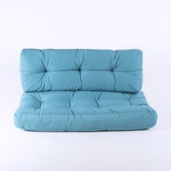 Cojines para palets asiento y respaldo turquesa 2