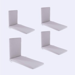 Cojin tumbona de exterior estandar piedra - Pack 4 unidades 2