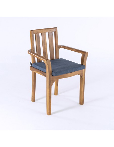 Cojin asiento para exterior olefin azul - Pack 6 unidades