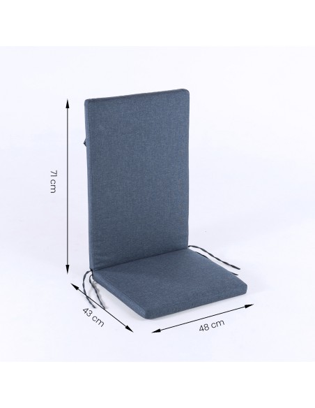 Cojin posiciones para exterior olefin azul - Pack 2 unidades