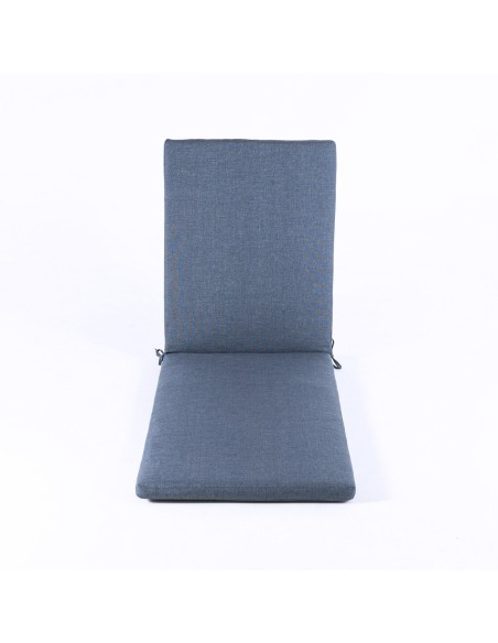 Coussin de chaise longue d'exterieur bleu olefine