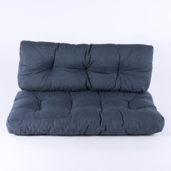 Coussin d'assise et de dossier en palette d'olefine bleue 2