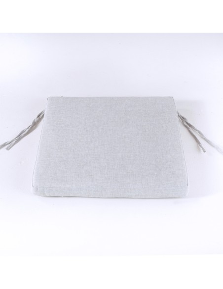 Pack 2 almofadas para cadeiras de jardim Olefina cor cinza claro removivel Tamanho 44x44x5 cm