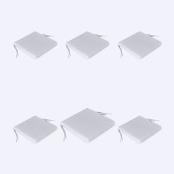 Coussin pour siege d'exterieur olefine gris clair - Pack 6 unites 2