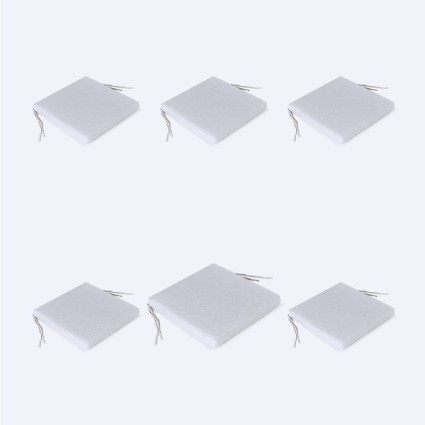 Cojin para exterior asiento olefin gris claro - Pack 6 unidades