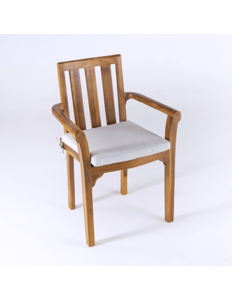 Cojin para exterior asiento olefin gris claro - Pack 6 unidades